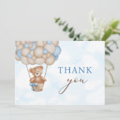 Teddybeer Baby Bedankkaart (Staand voorkant)