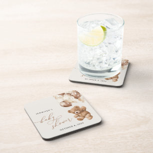 Teddybeer, Baby-Beer, bruine ballonnen, Baby showe Bier Onderzetter