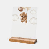Teddybeer, Baby-Beer, bruine ballonnen, Momosa Bar Acryl Bord (Hoek)