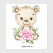 Teddybeer Baby Beer roze schattig dierlijke Sticke Sticker (Vel)