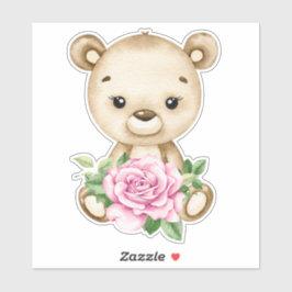 Teddybeer Baby Beer roze schattig dierlijke Sticke Sticker
