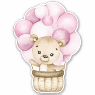 Teddybeer Baby Beer roze schattig dierlijke Sticke Sticker