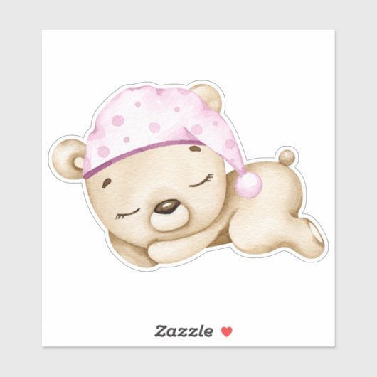 Teddybeer Baby Beer roze schattig dierlijke Sticke Sticker (Vel)