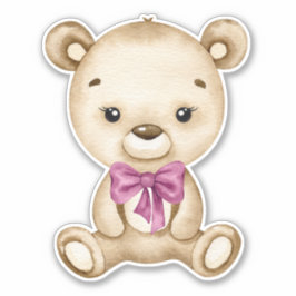 Teddybeer Baby Beer roze schattig dierlijke Sticke Sticker