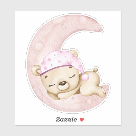 Teddybeer Baby Beer roze schattig dierlijke Sticke Sticker (Vel)