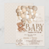 Teddybeer Baby Borrel Kaart (Voorkant / Achterkant)