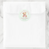 Teddybeer Baby Borrel Ronde Sticker (Tas)