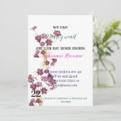 Teddybeer baby douche uitnodigingen (Staand voorkant)