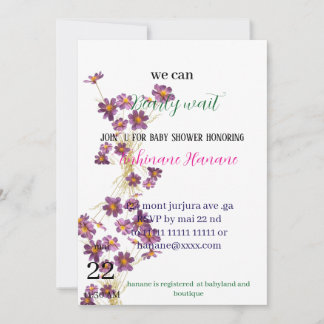 Teddybeer baby douche uitnodigingen