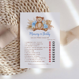 Teddybeer Baby Jongen Mamma of Papa Spel
