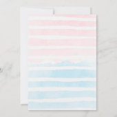 Teddybeer baby jongen meisje douche uitnodiging (Achterkant)