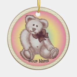 Teddybeer baby keramisch ornament