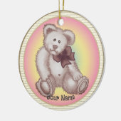 Teddybeer baby keramisch ornament (Links)