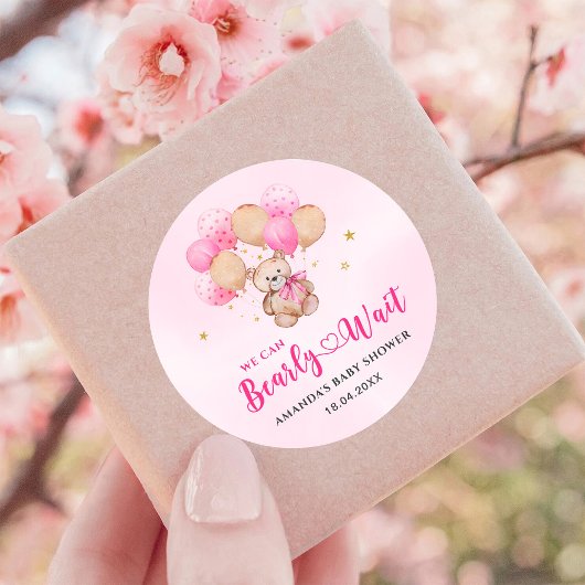 Teddybeer Baby Klassieke Ronde Sticker