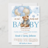 Teddybeer baby shower bearly wacht schattig teddy kaart (Voorkant)