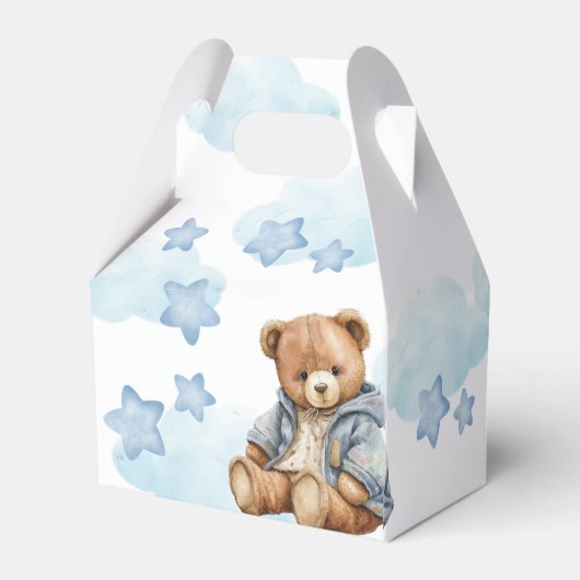 Teddybeer baby shower bearly wachten dank u bedankdoosjes (Achterkant)