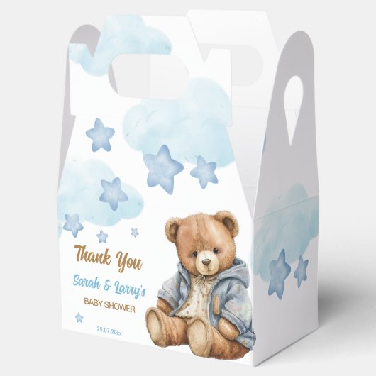 Teddybeer baby shower bearly wachten dank u bedankdoosjes (Geopend)