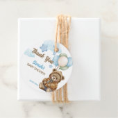Teddybeer baby shower bearly wachten dank u bedankjes labels (In situ)