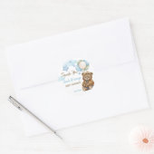 Teddybeer baby shower bearly wachten dank u ronde sticker (Envelop)