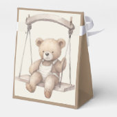  teddybeer Baby shower Bedankdoosjes (Achterkant)