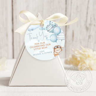 Teddybeer Baby Shower Bedankjes Labels
