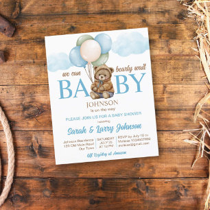 Teddybeer baby shower budget uitnodigen bearly wac