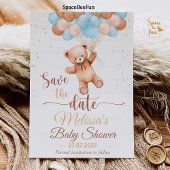 Teddybeer Baby Shower Datum Bewaren Wij Kunnen Bar Kaart