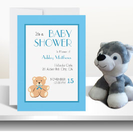 Teddybeer Baby Shower Kaart