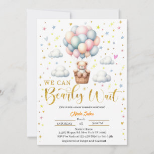 teddybeer Baby shower Kaart
