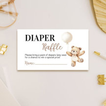 Teddybeer Baby Shower Luier Raffle