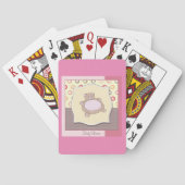 Teddybeer Baby shower met retro cirkels Pokerkaarten (Achterkant)