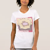 Teddybeer Baby shower met retro cirkels T-shirt (Voorkant)