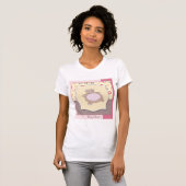Teddybeer Baby shower met retro cirkels T-shirt (Voorkant volledig)