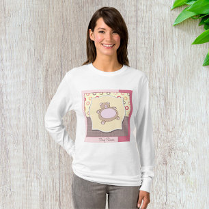Teddybeer Baby shower met retro cirkels T-shirt