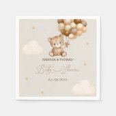 Teddybeer Baby shower neutraal Servet (Voorkant)