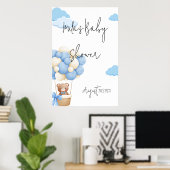 TEDDYBEER BABY SHOWER POSTER (Thuiskantoor)