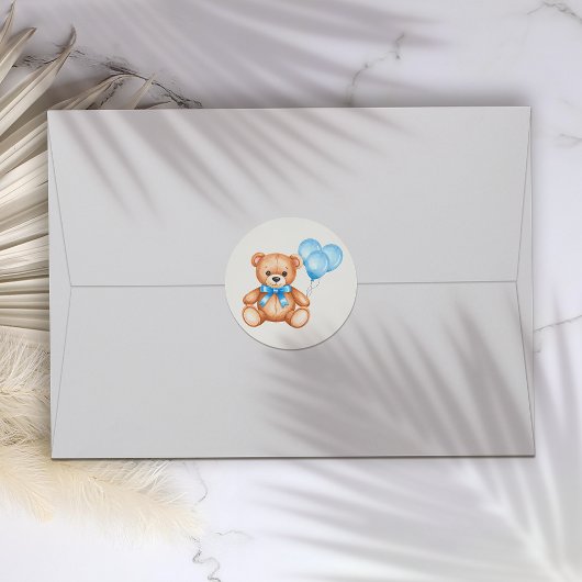Teddybeer Baby Shower Ronde Sticker