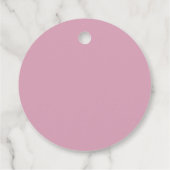 Teddybeer Baby shower roze Bedankjes Labels (Achterkant)