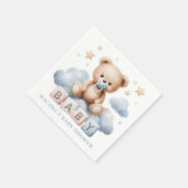 Teddybeer Baby shower servet (Hoek)