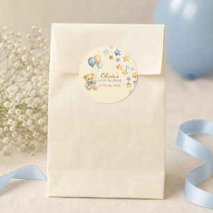 Teddybeer Baby Shower Sterren Stickers