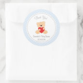 Teddybeer Baby shower Sticker blauw (Tas)