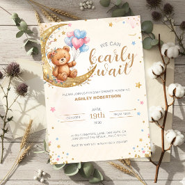 Teddybeer Baby Shower Uitnodiging