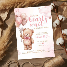 Teddybeer Baby Shower Uitnodiging
