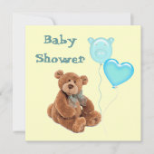 teddybeer Baby shower uitnodiging (Voorkant)