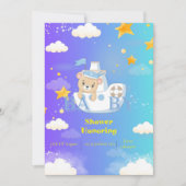Teddybeer baby shower uitnodiging (Voorkant)