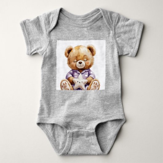 Teddybeer baby suite romper (Voorkant)