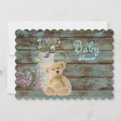 teddybeer babydoucheuitnodigingen kaart (Voorkant)