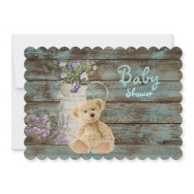  teddybeer babydoucheuitnodigingen