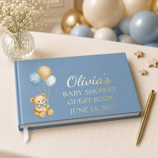 Teddybeer-babyfeest-herinneringsboek-gastenboek Gastenboek