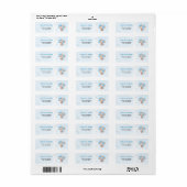 Teddybeer-babyfeestadres Etiket (Full Sheet)